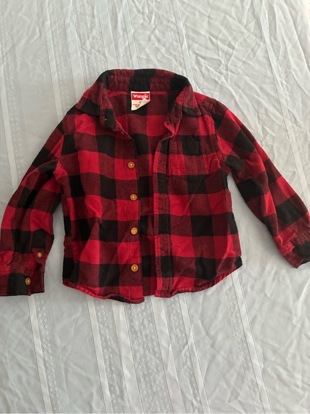 Wrangler Boy’s 3T Buffalo Plaid Button-Down Shirt